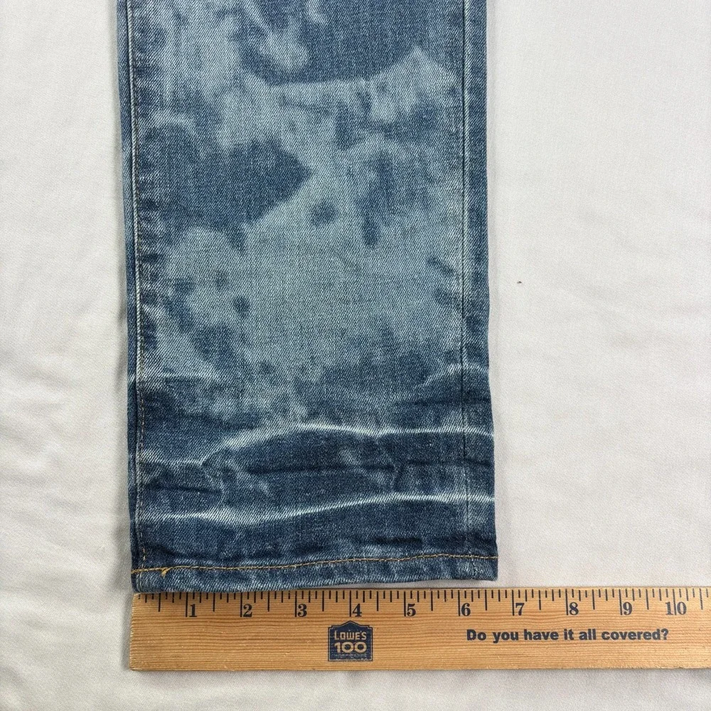 PRPS Jeans Mens 36x34 Blue Slim Tapered Stretch Denim Distressed Grunge NEW